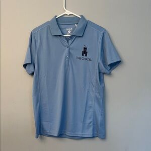 The Citadel Women's Light Blue Polo Shirt size L